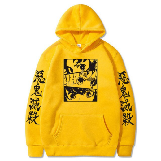 Худі жовтий PrintBro Demon Slayer Harajuku