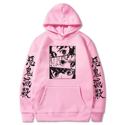 Худі рожевий PrintBro Demon Slayer Harajuku