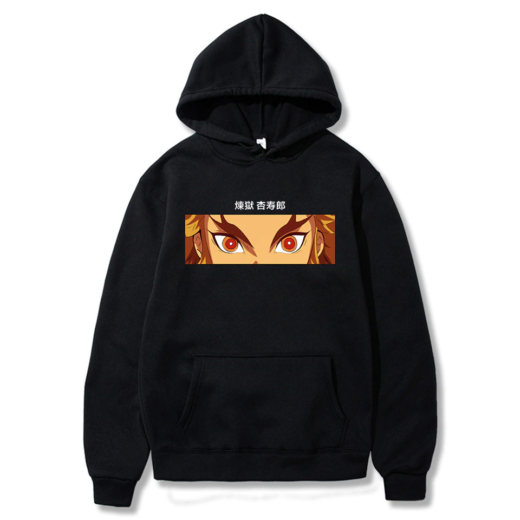 Худі чорний PrintBro Demon Slayer Kimetsu No Yaiba