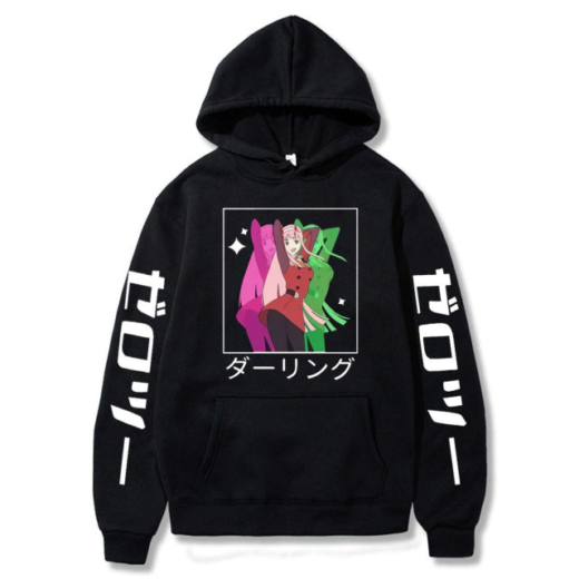 Худі чорний PrintBro Аніме Битва Kawaii one three