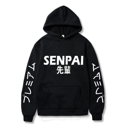 Худі чорний PrintBro Аніме Senpai