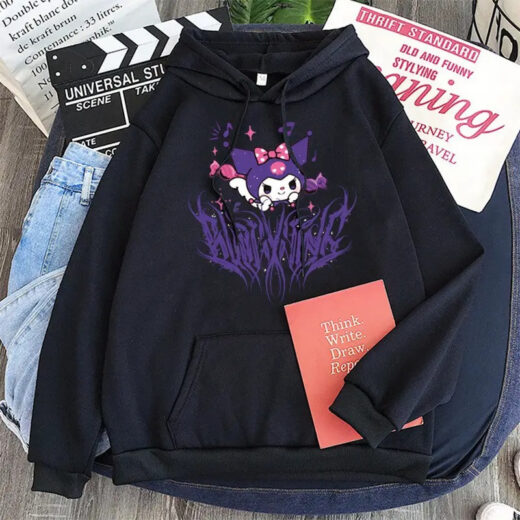 Толстовка чорна PrintBro аніме «Куромі» style