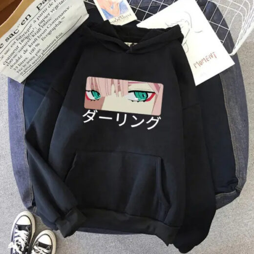 Толстовка чорна PrintBro аніме «Senpai» eye