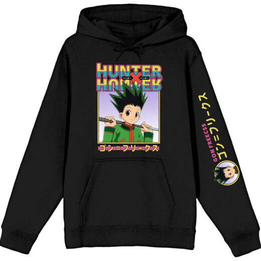 Худі чорний PrintBro аніме Hunter x Hunter - Gon Kanji