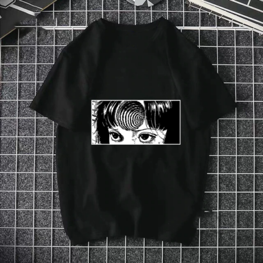 Футболка чорна PrintBro Аніме Харадзюку