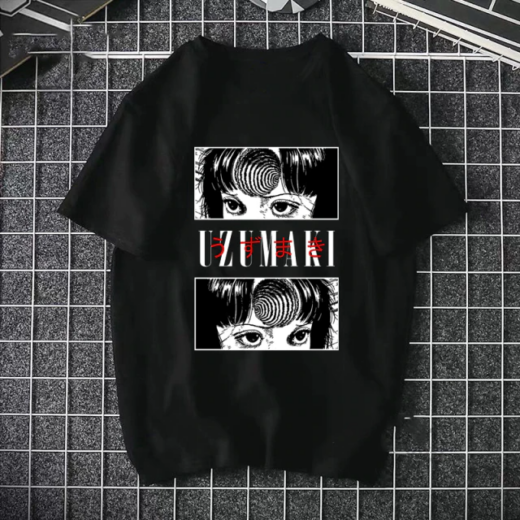 Футболка чорна PrintBro Аніме UZUMAKI