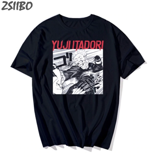 Футболка чорна PrintBro Аніме YUJITADORI