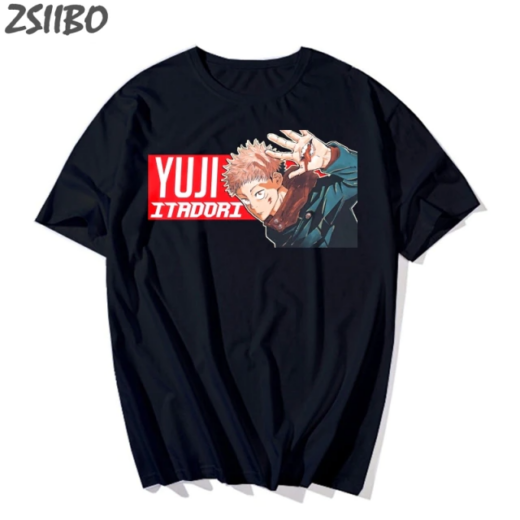 Футболка чорна PrintBro Аніме Power YUJI