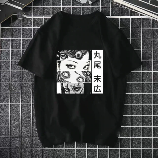 Футболка чорна PrintBro Аніме Power hip-hop style