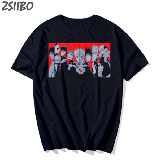 Футболка чорна PrintBro Аніме black red print