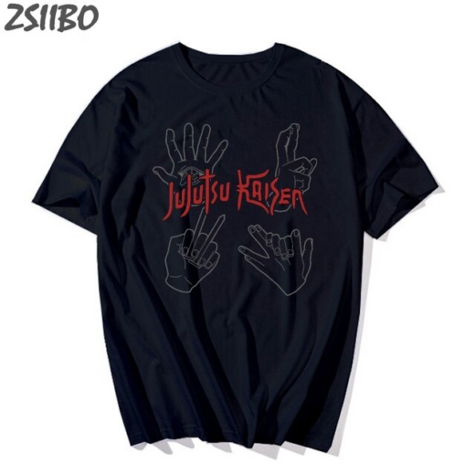 Футболка чорна PrintBro Аніме In The Franxx Jujutsu