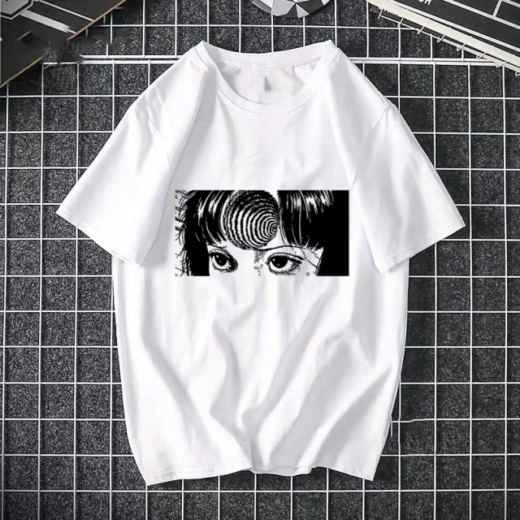 Футболка біла PrintBro Аніме Saturu goto