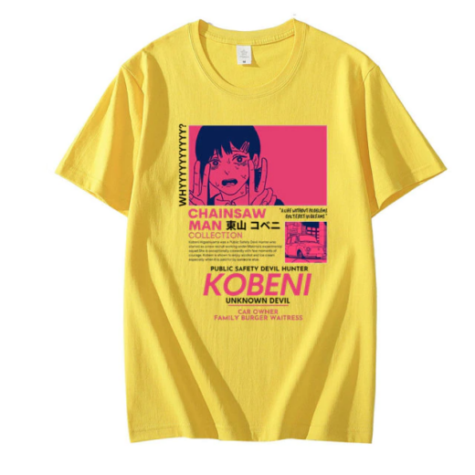 Футболка жовта PrintBro Аніме KOBENI