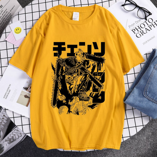 Футболка жовта PrintBro Аніме Харадзюку