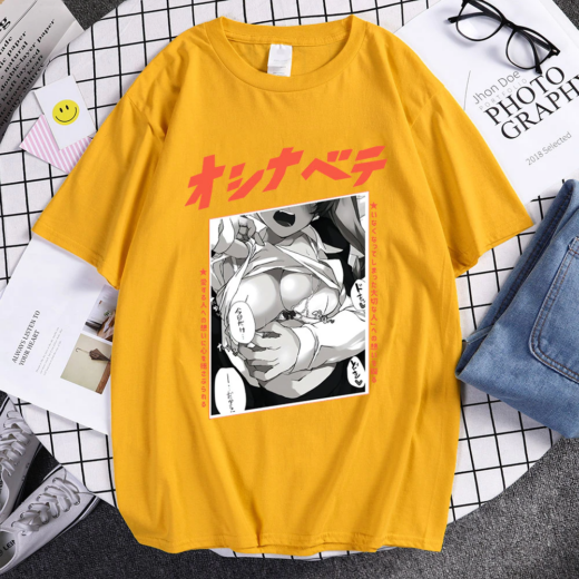 Футболка жовта PrintBro Аніме UZUMAKI