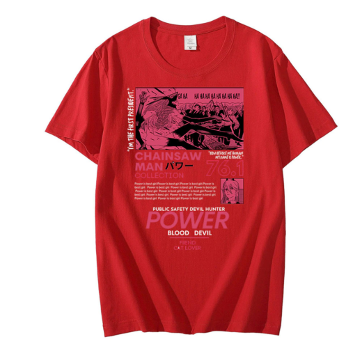 Футболка червона PrintBro Аніме Power