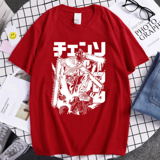 Футболка червона PrintBro Аніме Харадзюку