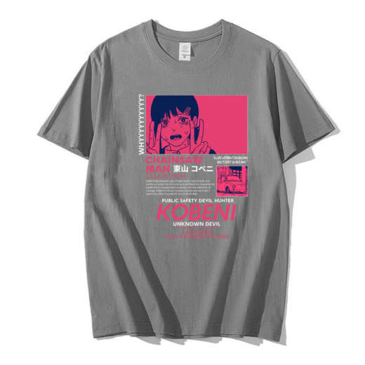 Сіра Футболка PrintBro Аніме KOBENI