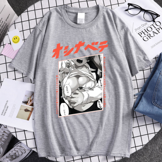 Сіра Футболка PrintBro Аніме UZUMAKI