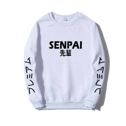 Світшот білий PrintBro Аніме SENPAI