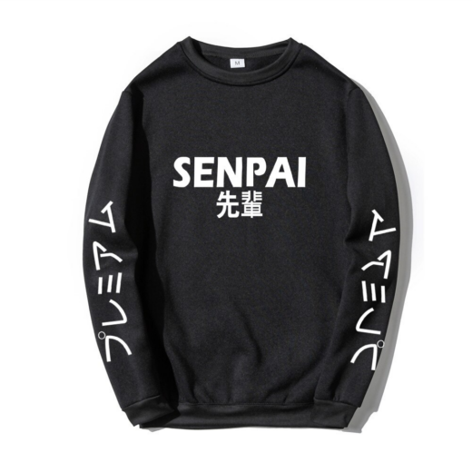 Світшот чорний PrintBro Аніме SENPAI