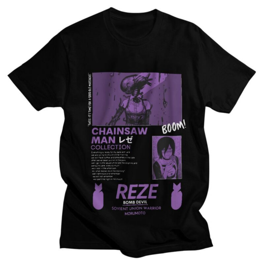 Футболка чорна PrintBro Аніме REZE