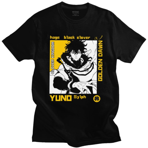 Футболка чорна PrintBro Аніме Yuno Sylph