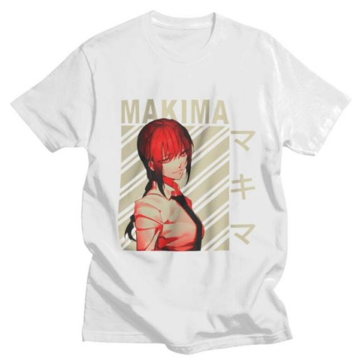 Футболка біла PrintBro Аніме MAKIMA
