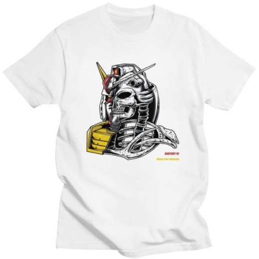 Футболка біла PrintBro Аніме Gundam Rx 78