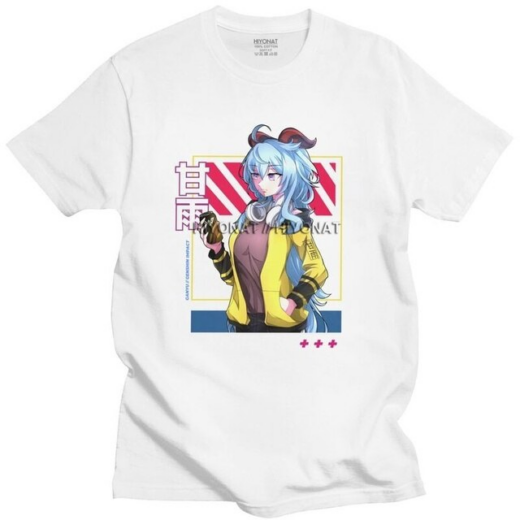 Футболка біла PrintBro Аніме Genshin Impact
