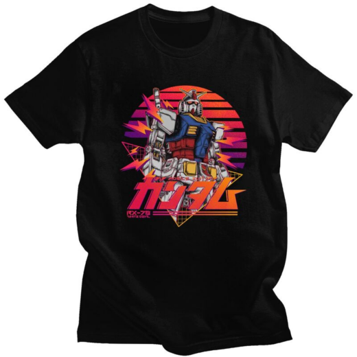 Футболка чорна PrintBro Аніме RX-78