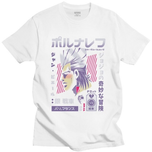 Футболка біла PrintBro Аніме Jojos Biz