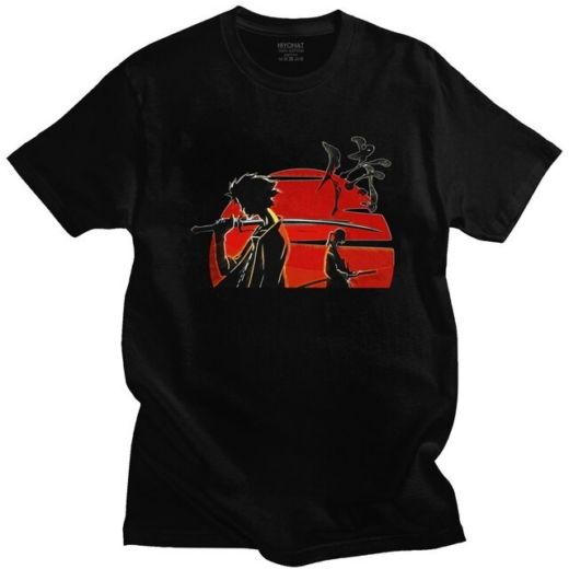 Футболка чорна PrintBro Аніме Merch Clothing