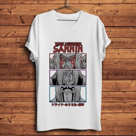 Футболка біла PrintBro Аніме. Anime vol. 15 Sannin