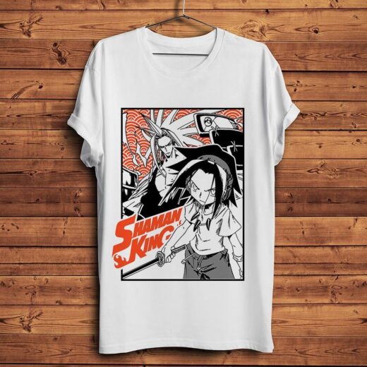 Футболка біла PrintBro Аніме. Anime vol. 31 Shaman King