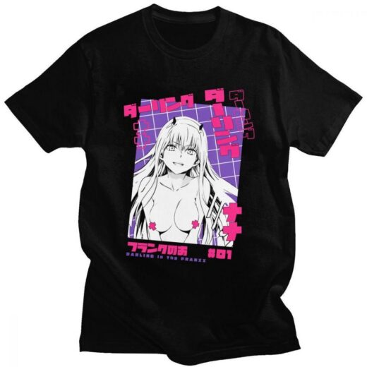 Футболка чорна PrintBro Аніме. Anime vol. 53 Darling