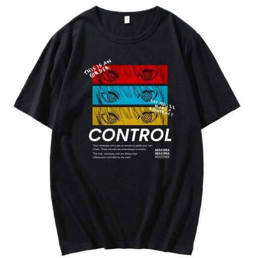 Футболка чорна PrintBro Аніме. Anime vol. 61 Control