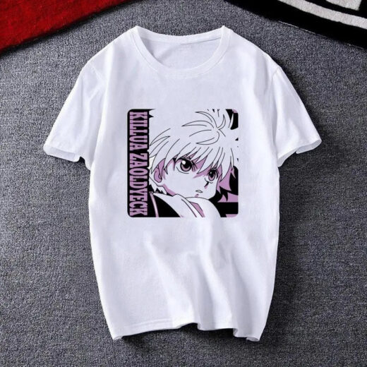 Футболка біла PrintBro аніме Killua Hunter X Hunter