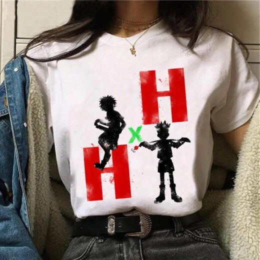 Футболка біла PrintBro аніме Hunter X Hunter/ Хантер Х Хантер