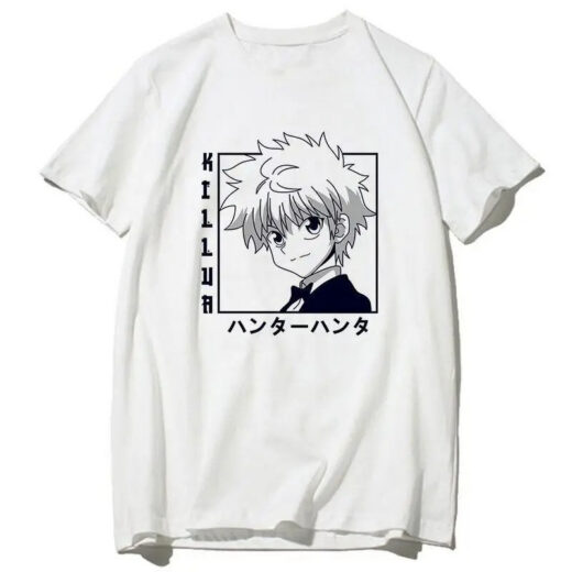 Футболка біла PrintBro аніме Killua/Hunter Х Hunter