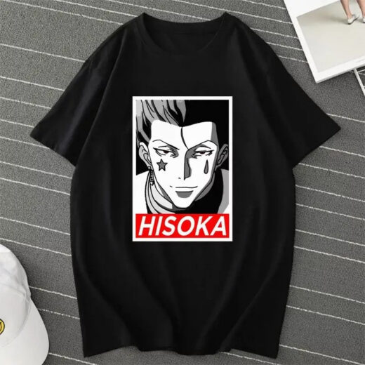 Футболка чорна PrintBro аніме Hisoka