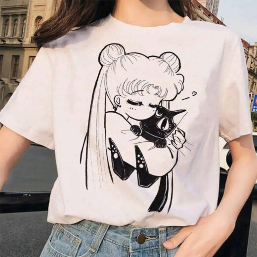 Футболка біла PrintBro аніме Сейлор Мун anime