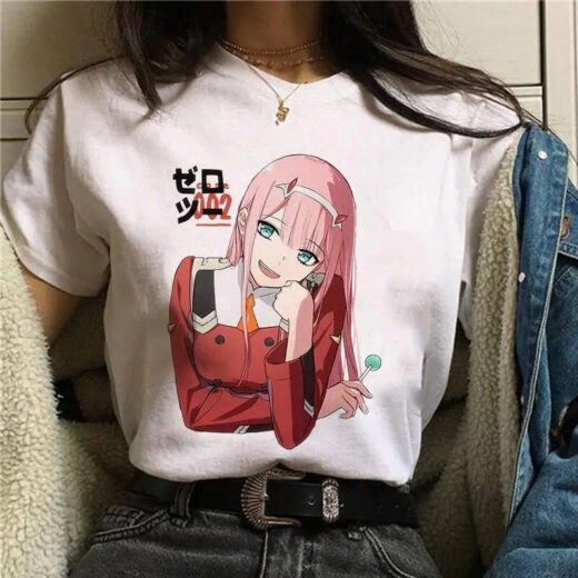 Футболка біла PrintBro аніме Zero Two