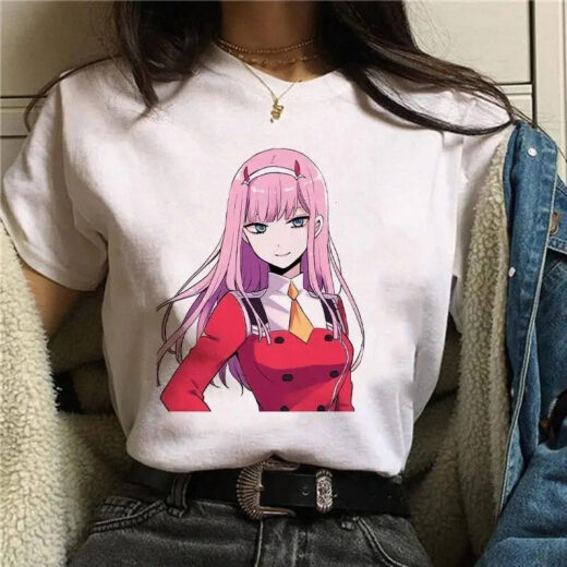 Футболка біла PrintBro аніме Darling in the Franxx