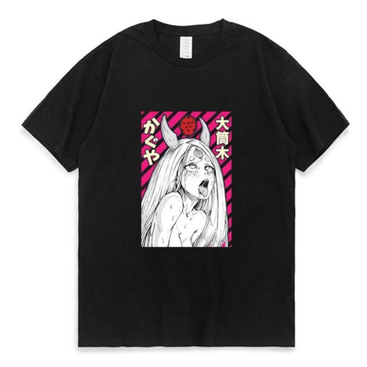 Футболка чорна PrintBro аніме Zero Two харадзьяку