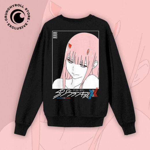 Світшот чорний PrintBro аніме DARLING in the FRANXX BLACK