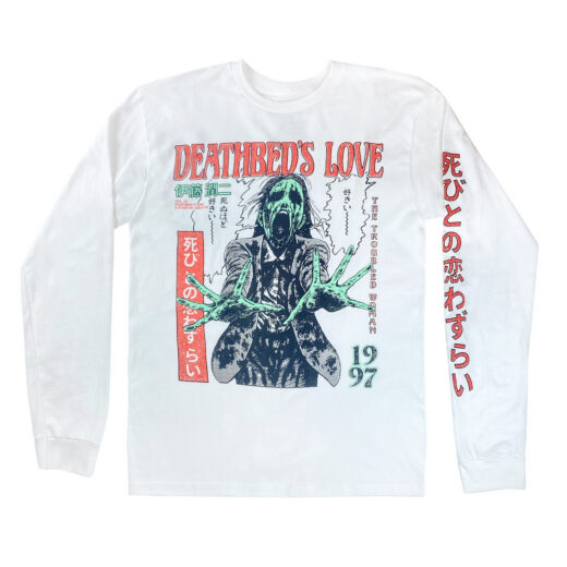 Світшот білий PrintBro аніме Junji Ito - Deathbed's Love