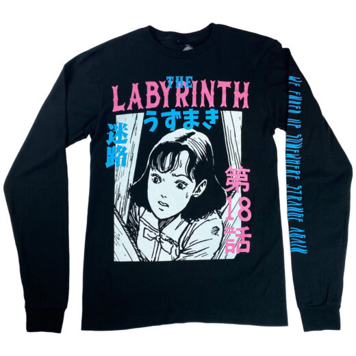 Світшот чорний PrintBro аніме Junji Ito - The Labyrinth