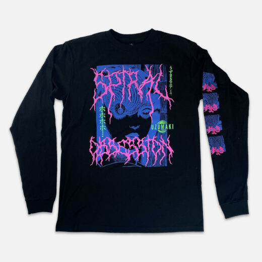 Світшот чорний PrintBro аніме Junji Ito - Uzumaki Spiral