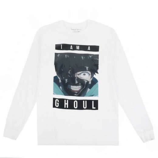 Світшот білий PrintBro аніме Tokyo Ghoul - I Am A Ghoul